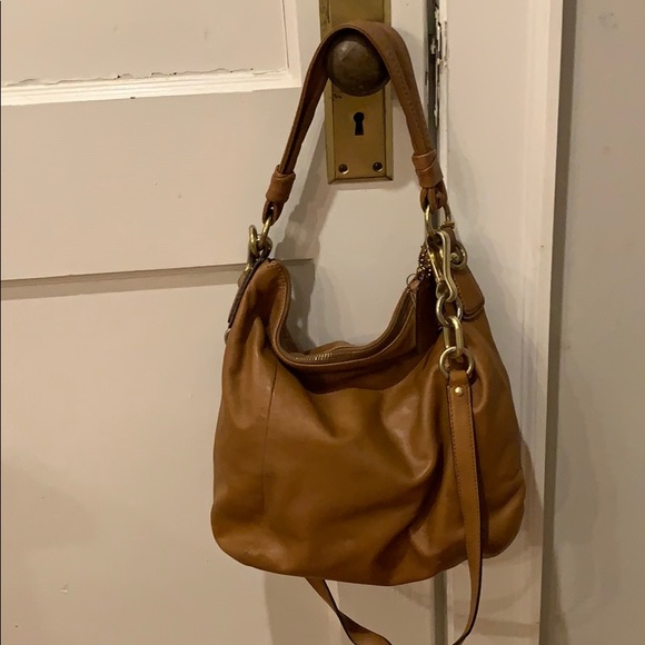 Camel color COACH shoulder or cross body - Picture 8 of 8